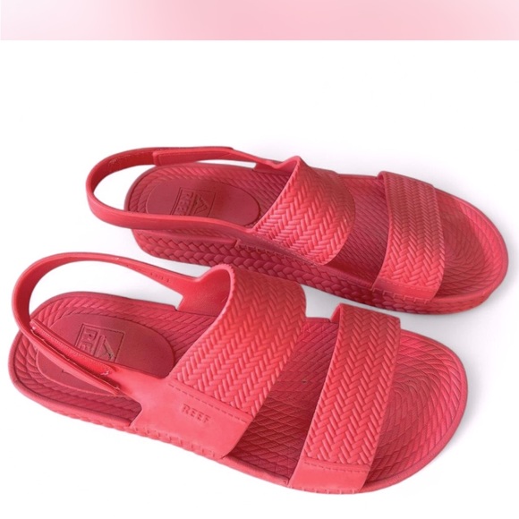 REEF coral PVC sandals with adjustable ankle straps - Picture 1 of 4